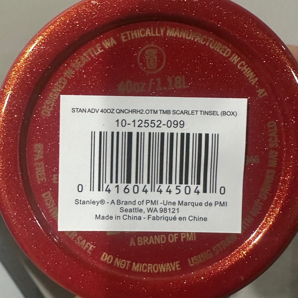 stanley 40oz scarlet tinsel - Picture 5 of 10